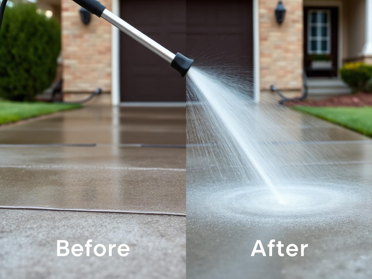 Pristine pressure-washed driveway in the Yorke Peninsula